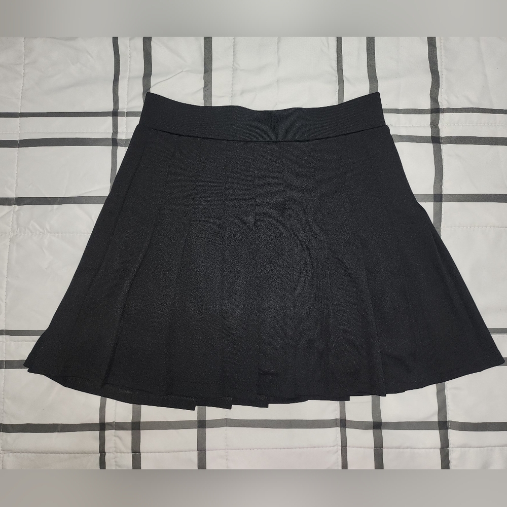 Black Pleated Athletic Skort by Active Indero, Size S, Built-In Shorts